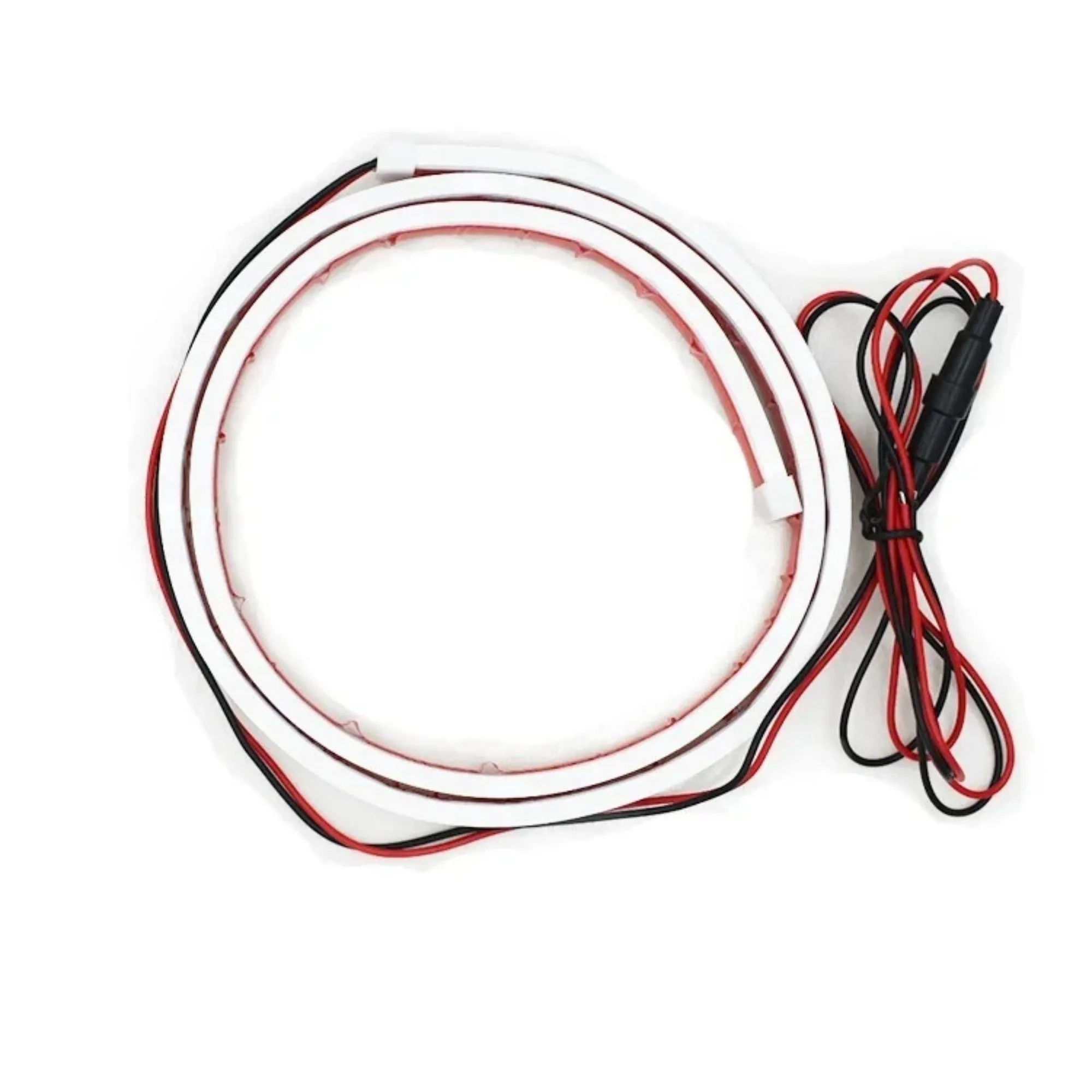 Automotive daytime running lights with silicone housing and scanning functionality in three length options