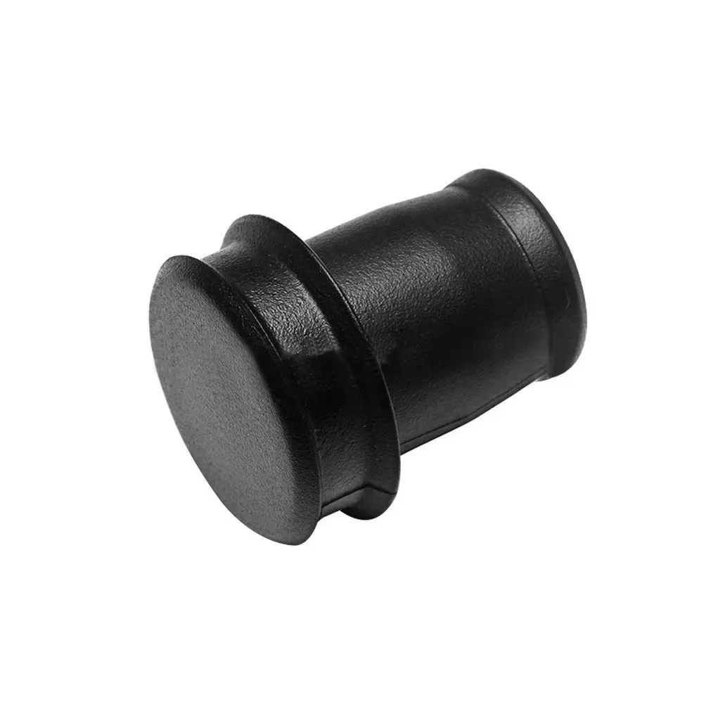 Black PVC car cigarette lighter dust plug showing 33cm length and 2cm diameter for 12V socket protection