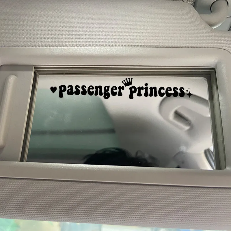 Passenger princess plastic car sticker for rearview mirror decoration