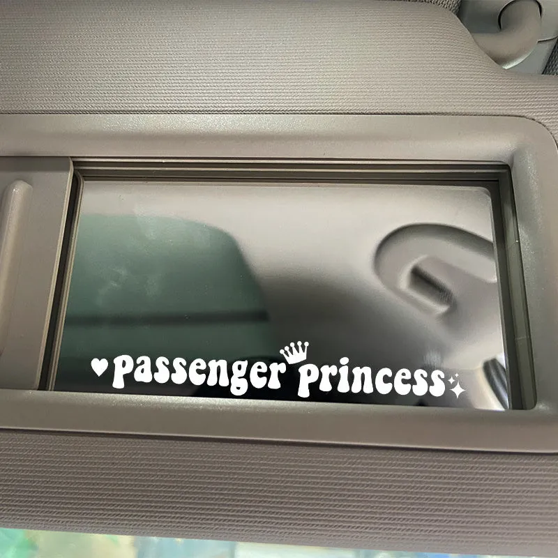Passenger princess plastic car sticker for rearview mirror decoration