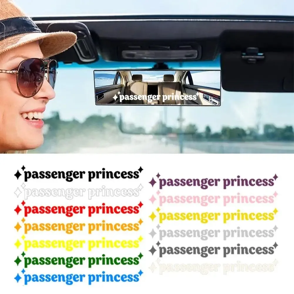 Pack of rectangular white, black, pink, and rainbow vinyl car stickers for interior decoration, sized 10 by 2 cm.