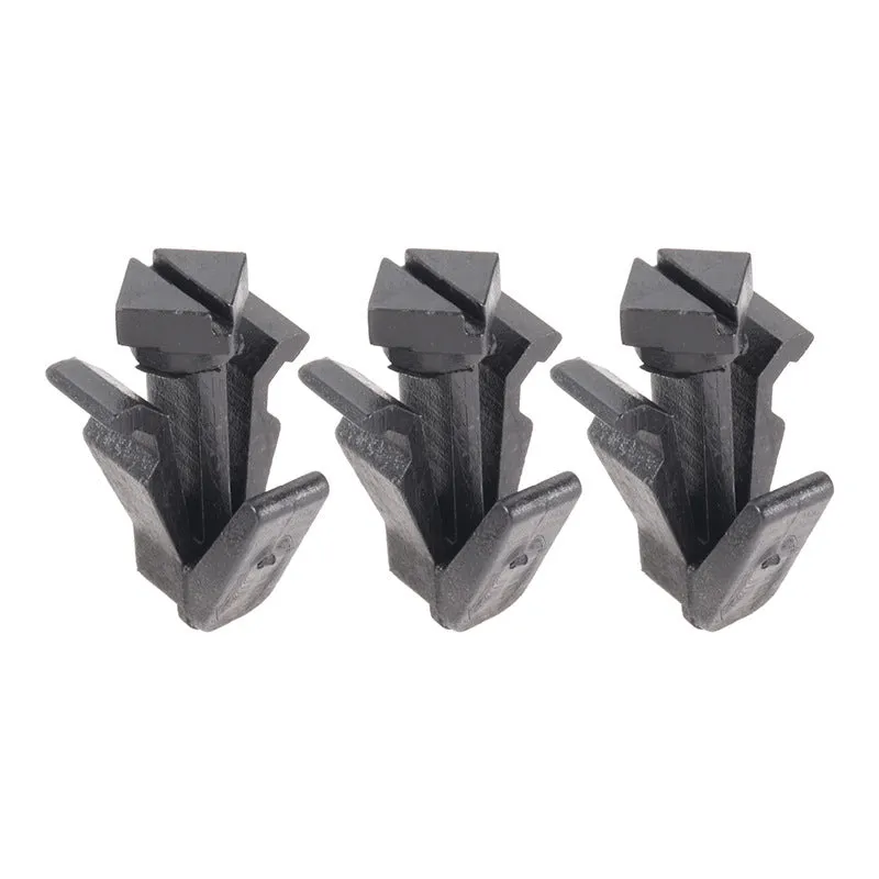Black plastic Nissan radiator grille fastening clip model 76882-0M060 for bumper cover attachment