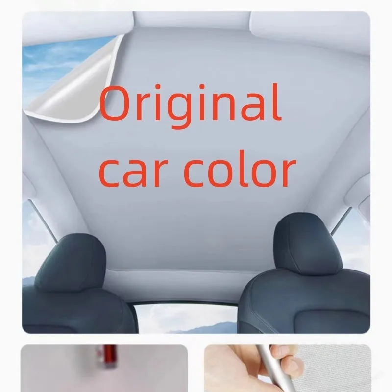 Silicone electrostatic car sunshade with plaid pattern shown in black colour
