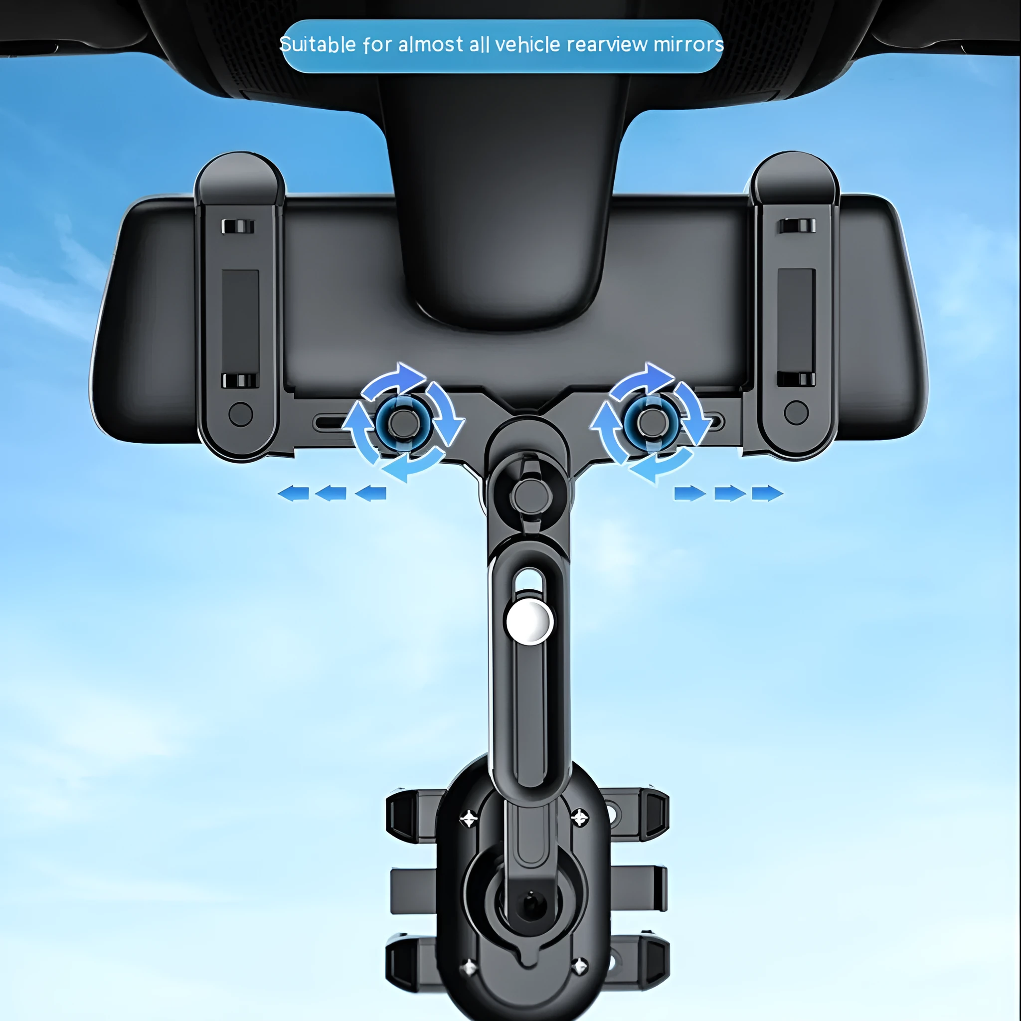 ABS plastic universal rear view mirror car bracket for 7th generation style mirrors.