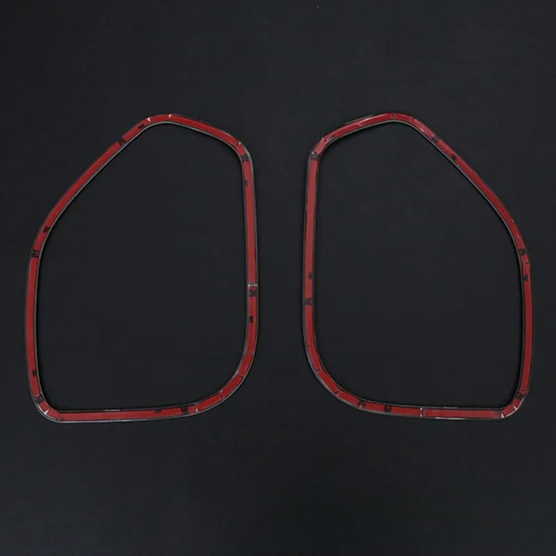 Two silver 304 stainless steel decoration strips for ROOX 40 Series interior door audio frame
