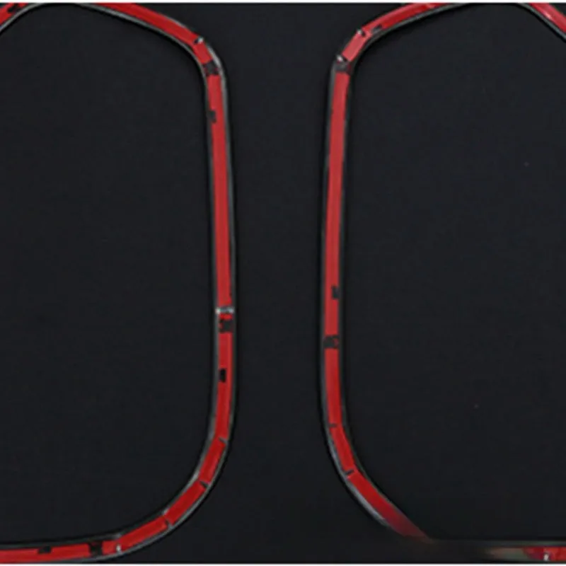 Two silver 304 stainless steel decoration strips for ROOX 40 Series interior door audio frame