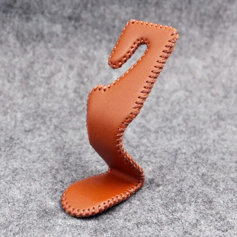 Stainless steel car seat back organiser hook with leather options for vehicle interior storage