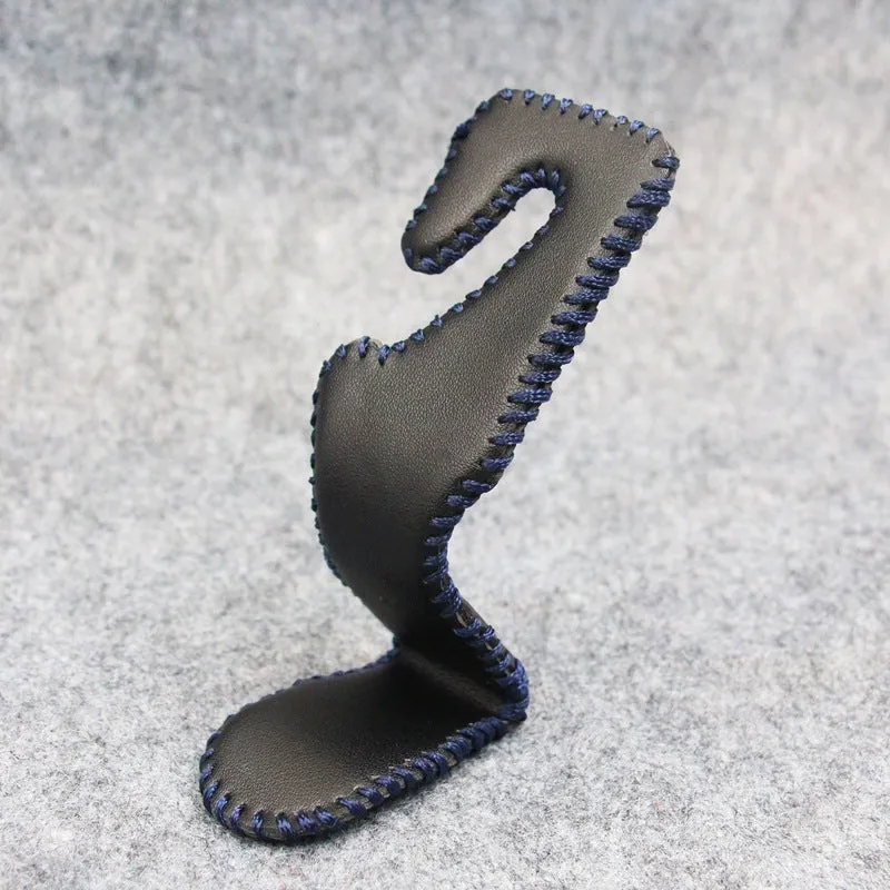 Stainless steel car seat back organiser hook with leather options for vehicle interior storage