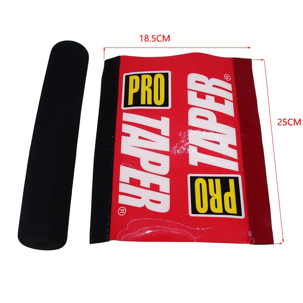 25cm diameter motorcycle chest protector cover in blue, red or black colours for off-road vehicle protection