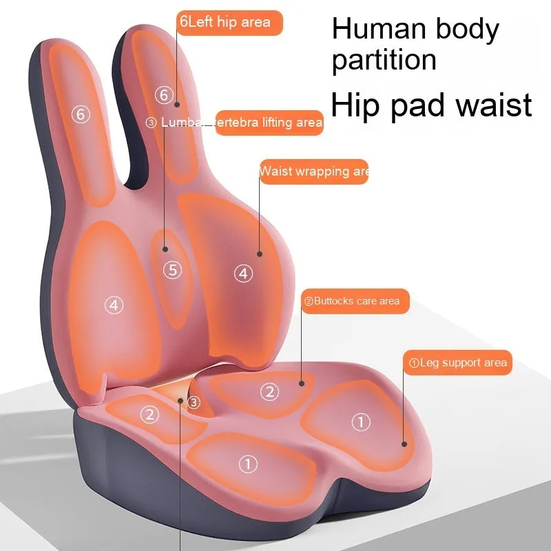 Car seat cushion and separate lumbar support pad set shown in available colours.