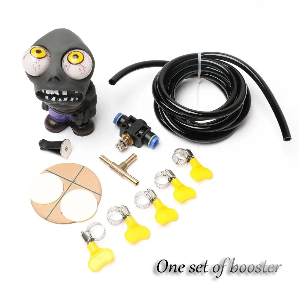 Turbo car blow-off valve accessory kit with rubber doll, copper tube, and pressure valve.