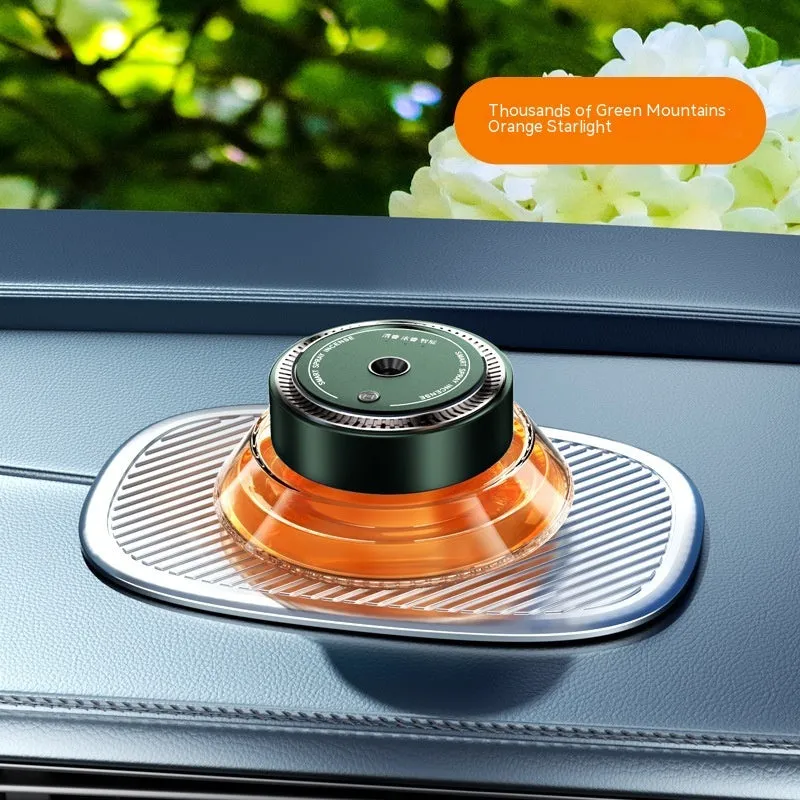 Smart spray car air freshener unit in Gentleman's Black or Qian Shan Cui colours with Ocean and Gulong fragrance refill bottles