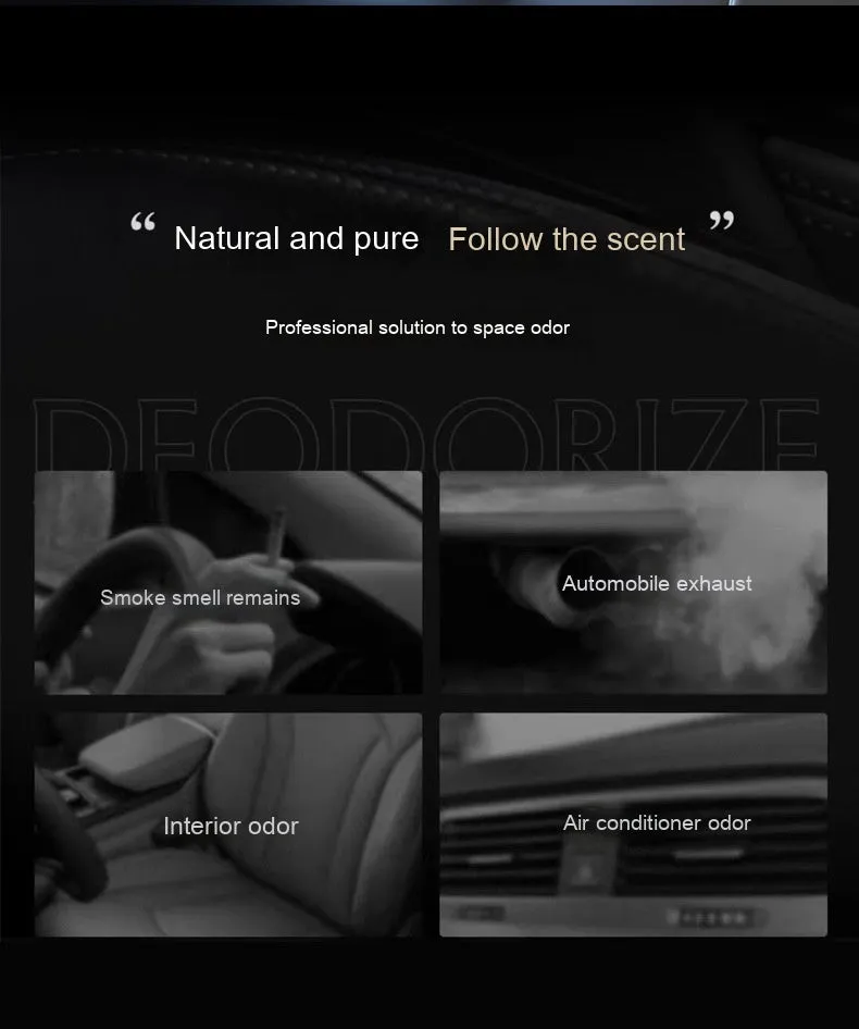 Car aromatherapy solar decoration perfume unit with four fragrance options