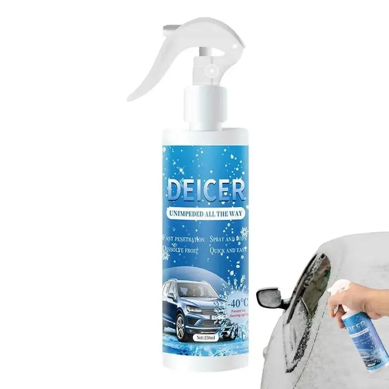 250ml car snow melting deicer spray bottle for windscreen and glass de-icing in winter