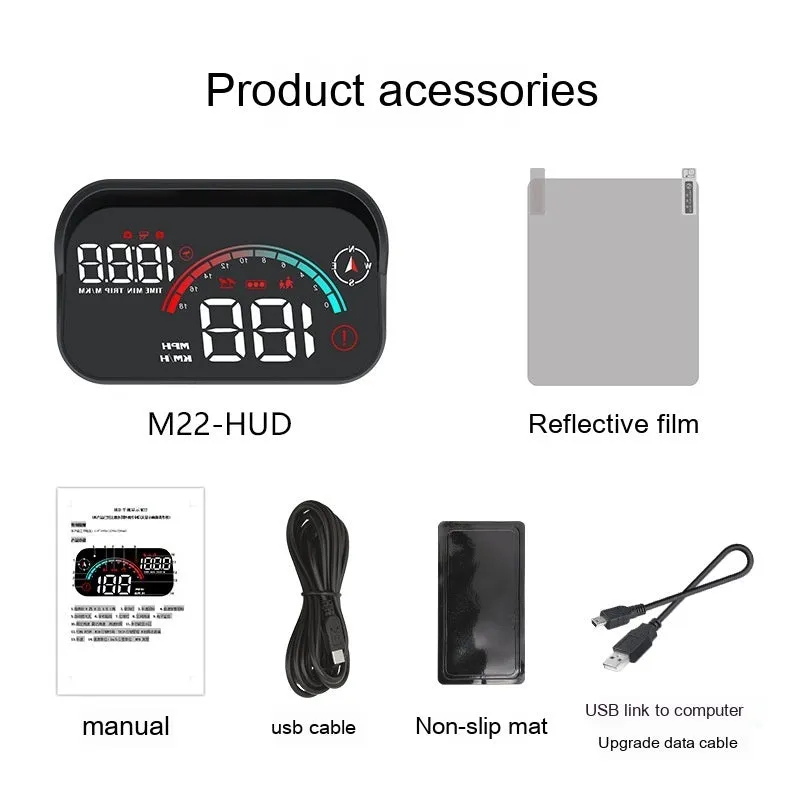 Black head-up display car GPS projector unit for universal vehicle fit