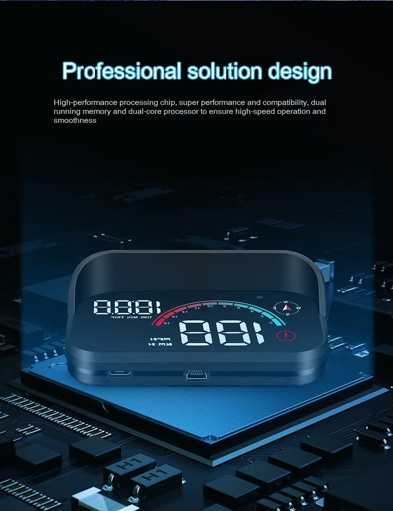 Black head-up display car GPS projector unit for universal vehicle fit