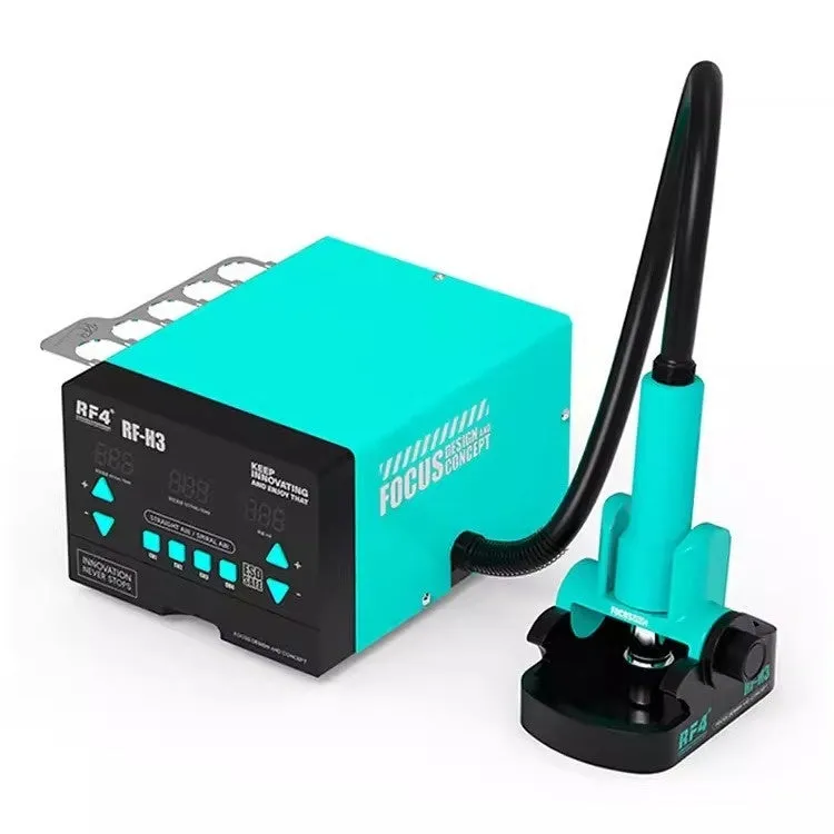 RF4H2 digital hot air gun with three nozzles and sleep handle rack for BGA chip repair