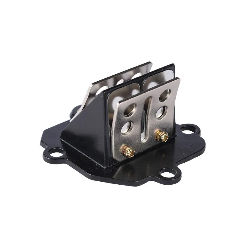 Green metal carburetor spring valve hair accessory on a white background.