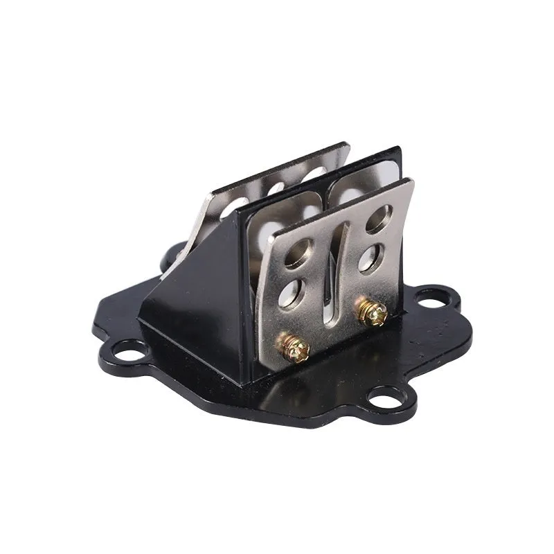 Green metal carburetor spring valve hair accessory on a white background.