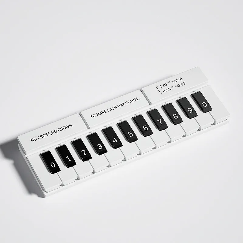 Black and white piano temporary parking sign measuring 148mm with plastic construction