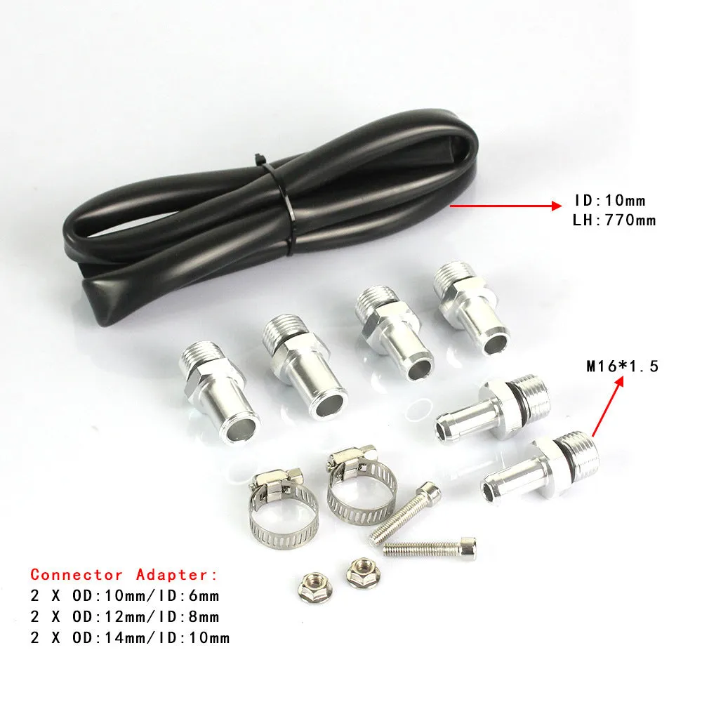 Aluminium car engine oil breather pot in choice of black, blue, red, or silver colours.