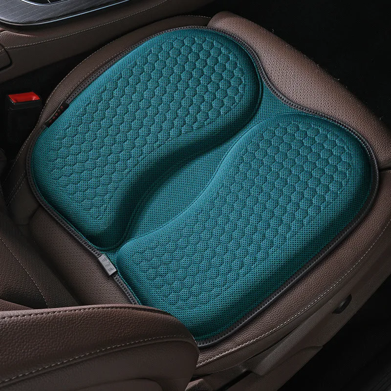 Gel car seat cushion with honeycomb pattern in a choice of six colours on a car seat