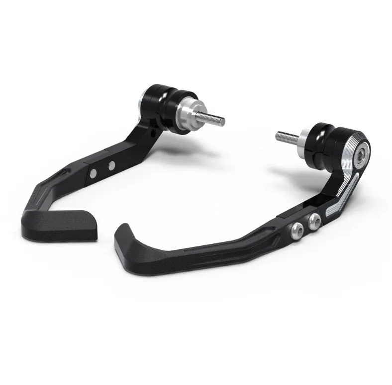 CNC machined black and grey bow protection pads for Honda CBR650 motorcycle brake horn guard.