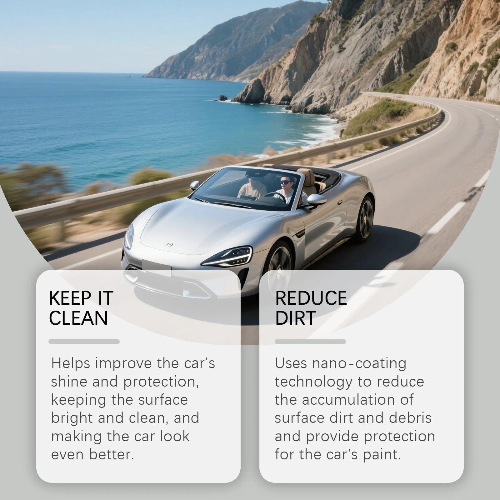 120ml bottle of ceramic coating spray for car paint protection and gloss maintenance.