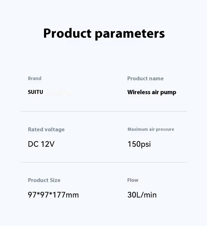 ST-5518 wireless portable air pump with automatic inflation for car tyres
