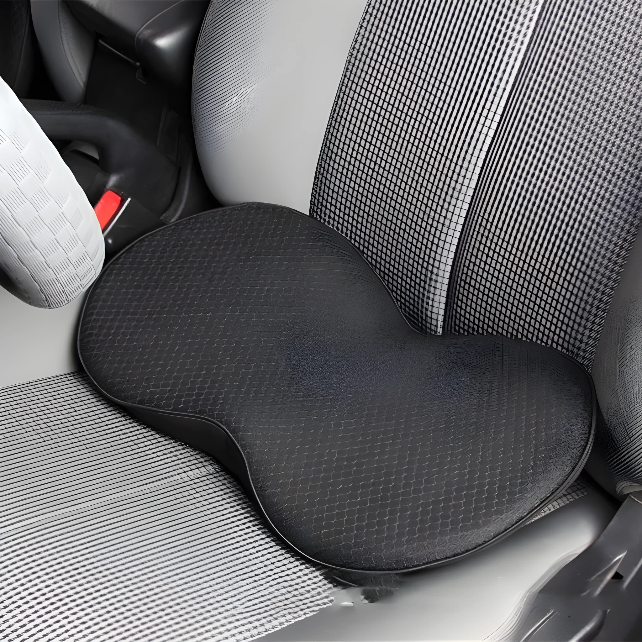 Memory foam car cushion in beige, black, brown and red colour options