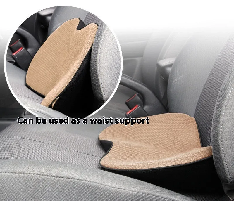 Memory foam car cushion in beige, black, brown and red colour options