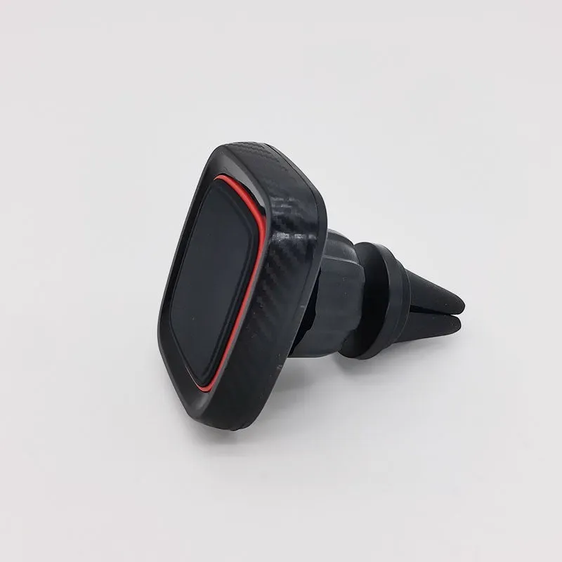 Black car air vent phone mount with long brush holder arm for smartphone navigation