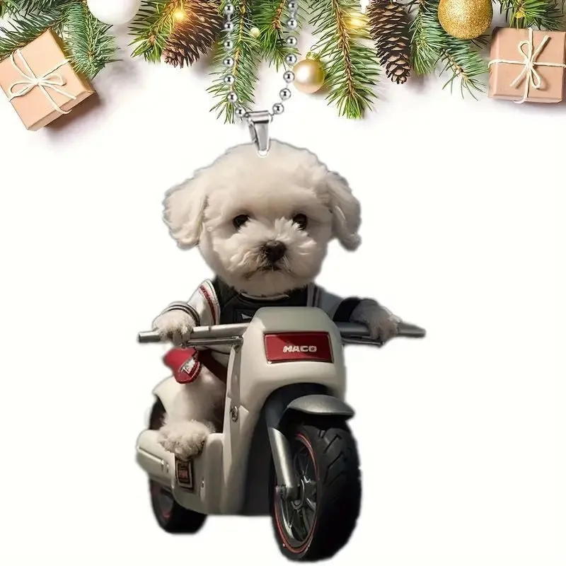 Acrylic car decorative pendant in cartoon style for vehicle interior dashboard