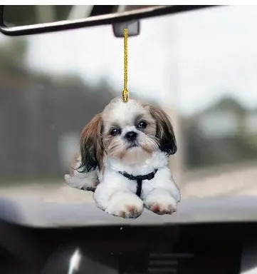 Acrylic car decorative pendant in cartoon style for vehicle interior dashboard