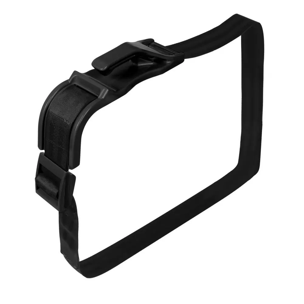Pregnancy car seat belt adjuster shown in use, redirecting seat belt over thighs instead of abdomen.