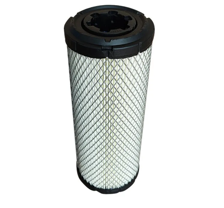Donaldson model 1027 folding engine air filter showing dimensions and wood pulp filter paper construction.