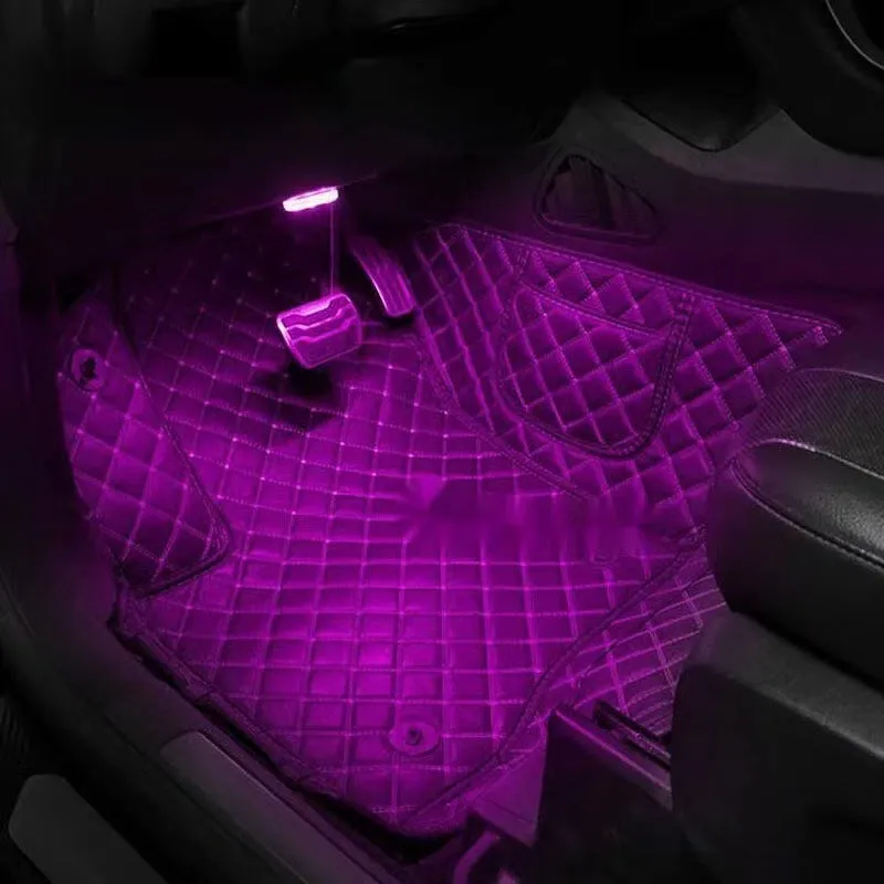 Touch control LED car interior atmosphere lighting unit with multiple colour options