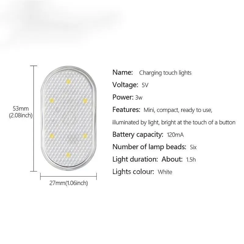 Touch control LED car interior atmosphere lighting unit with multiple colour options