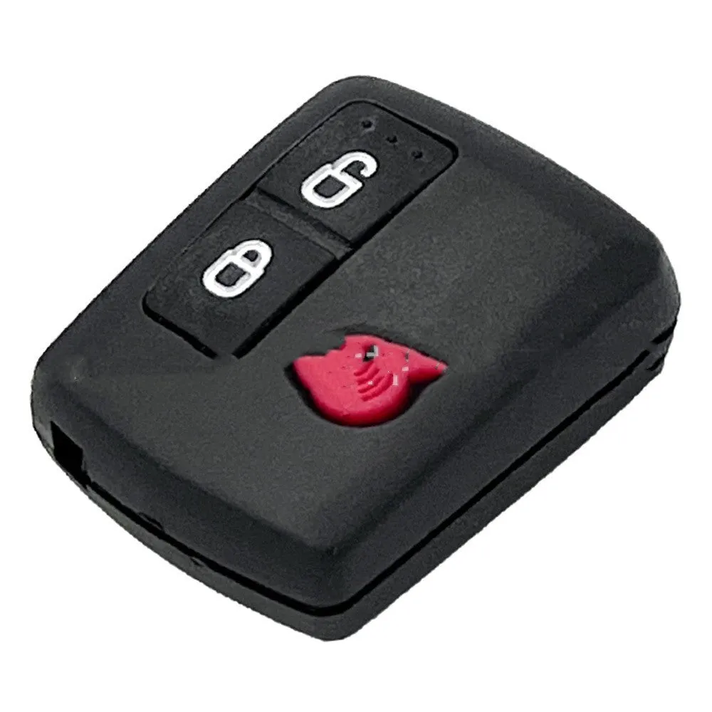 Ford car remote key fob replacement shell in ABS plastic, shown in 2-button and 3-button styles.