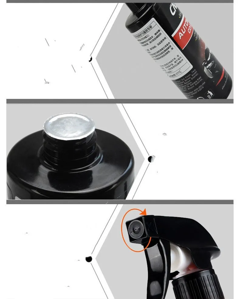 500ml automotive coating agent spray bottle with microfiber towel for car paint protection