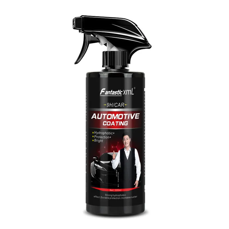 500ml automotive coating agent spray bottle with microfiber towel for car paint protection