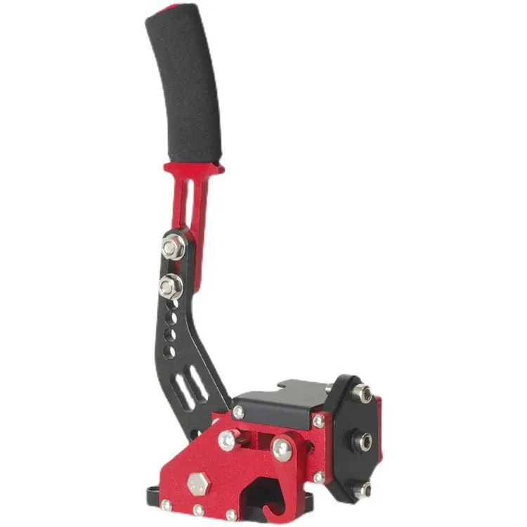 Linear handbrake accessory for G29 and T300 steering wheels in red, black, and blue colour options