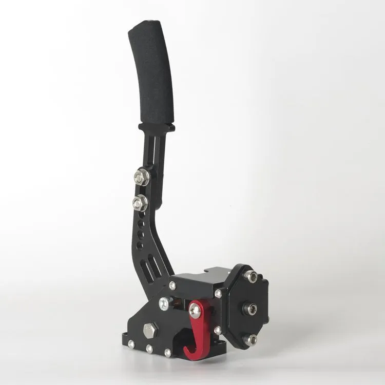 Linear handbrake accessory for G29 and T300 steering wheels in red, black, and blue colour options
