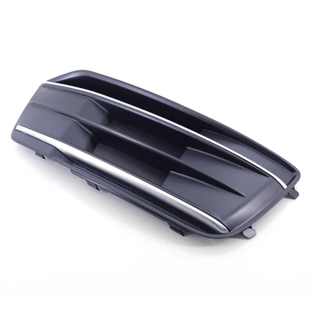 Audi Q5 2018-2022 replacement front bumper lower grille and fog light frame in black ABS plastic