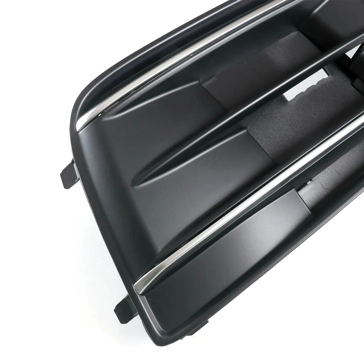 Audi Q5 2018-2022 replacement front bumper lower grille and fog light frame in black ABS plastic