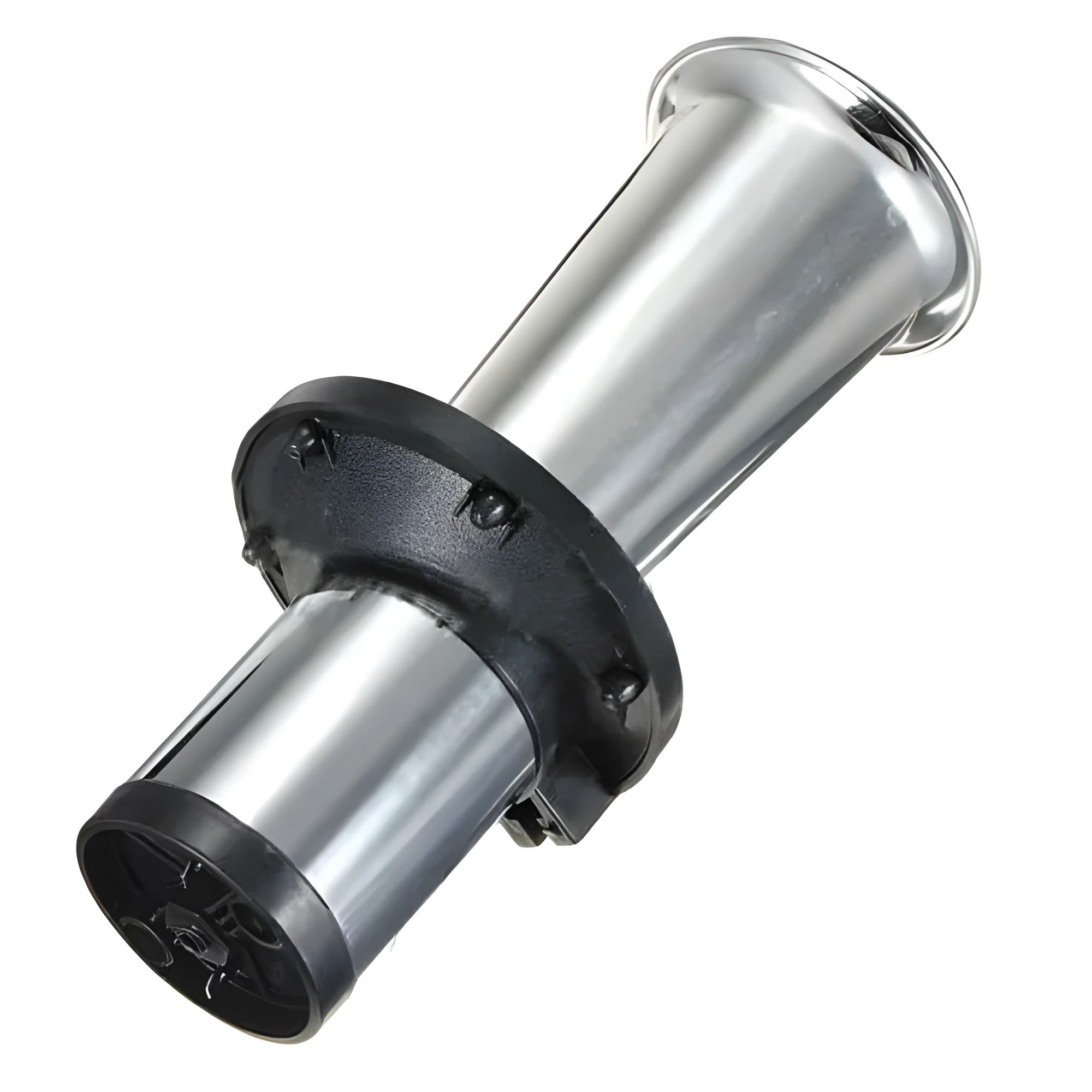Silver 12v black modified car horn for universal vehicle installation
