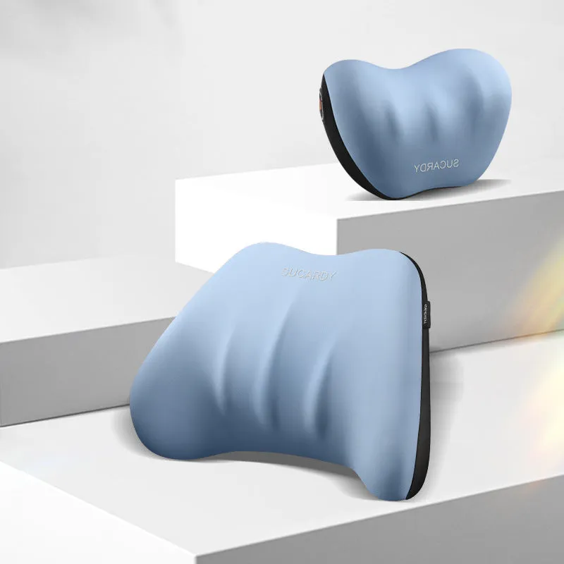 Memory foam car cushion with lumbar and neck support in various colour options