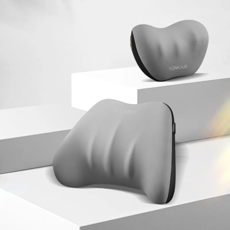 Memory foam car cushion with lumbar and neck support in various colour options