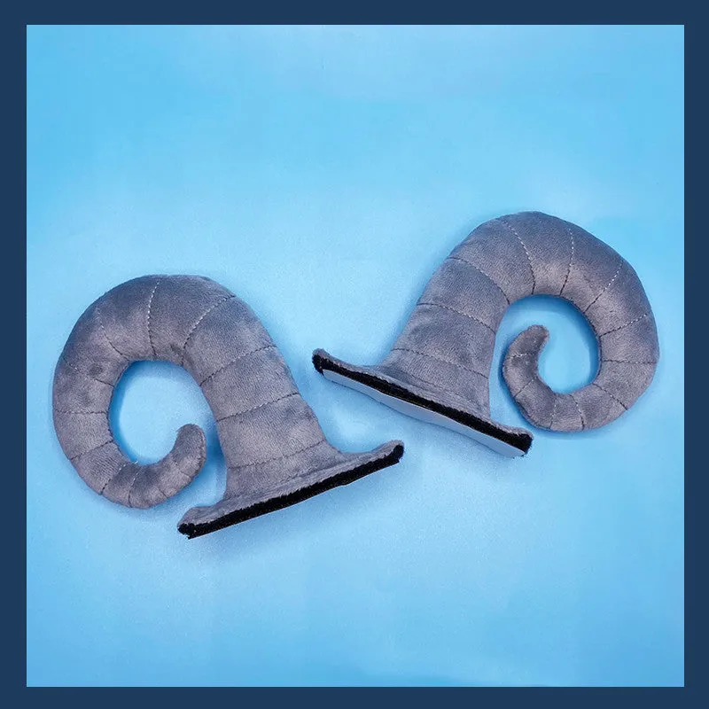 Composite fibre demon horn ornaments for motorcycle helmets in four colour options