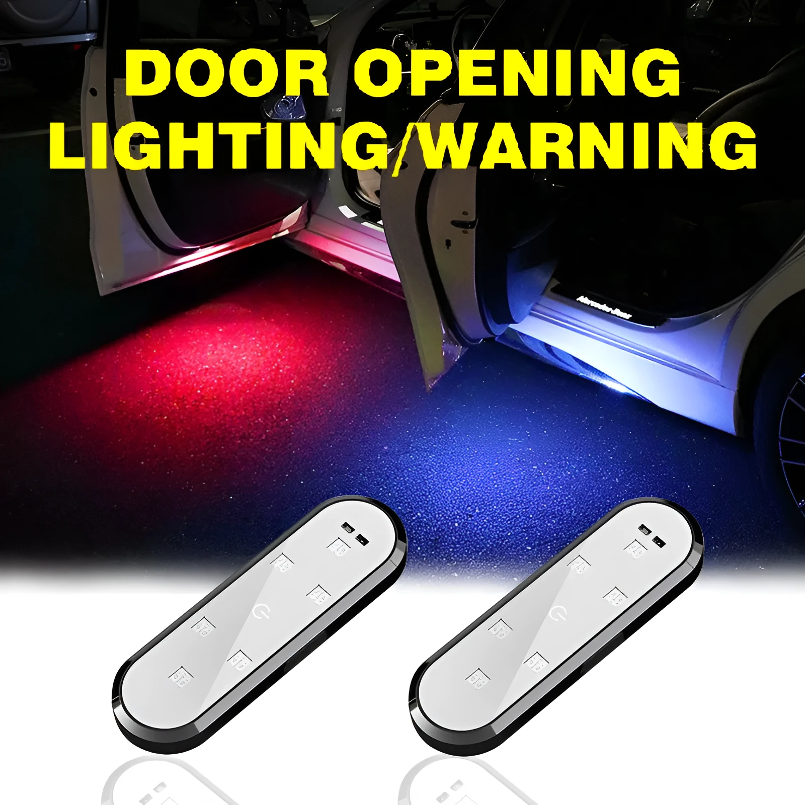 LED car warning door light with ABS plastic housing for anti-collision protection